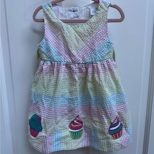 Emily Rose 2T Multicolor Stripe Girls Tank Top Cupcake Dessert Dress